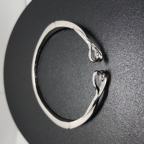 Silver Double Heart 💕 Granddaughter Diamond 💎 Bracelet - Picture 9 of 9